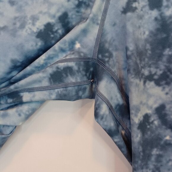 YUNOGA Sz S Ultra Soft High Rise Leggings Tummy Control Yoga Pants, Tie-dye Blue - Picture 7 of 11